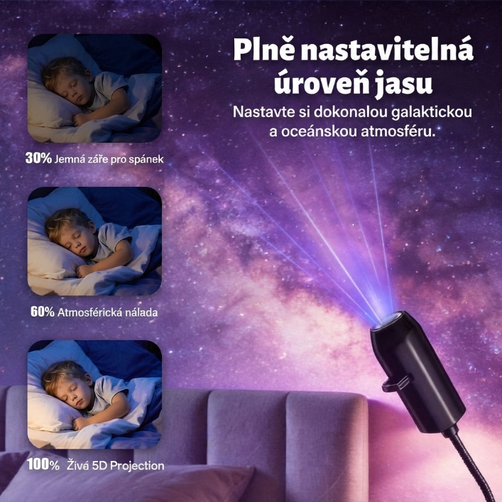 🌌 Nová generace chytrého 5D HD projektoru – galaxie a oceán ve vaší místnosti